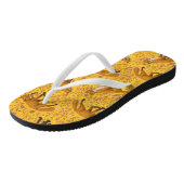 Vossen en boterbloemen op sinaasappel teenslippers (Schuin)