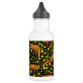 Vossen en boterbloemen op zwart waterfles (Links)