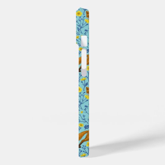 Vossen en boterbloemen op zwembad blauw Case-Mate iPhone case (Achterkant / Links)
