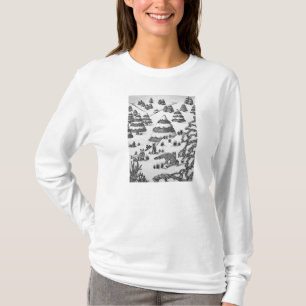 vossen en konijnen zwarte en witte wintersneeuwsc t-shirt