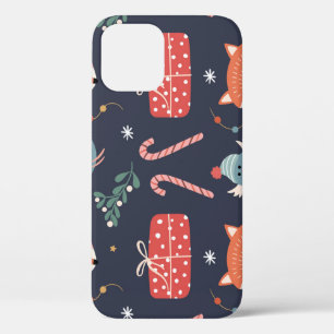 Vossen & Geschenken: Kerstmis Naadloos Patroon iPhone 12 Hoesje