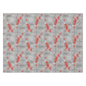 Vossen in het winterbos Scandinavische kerst Tafelkleed (Voorkant (Horizontaal))