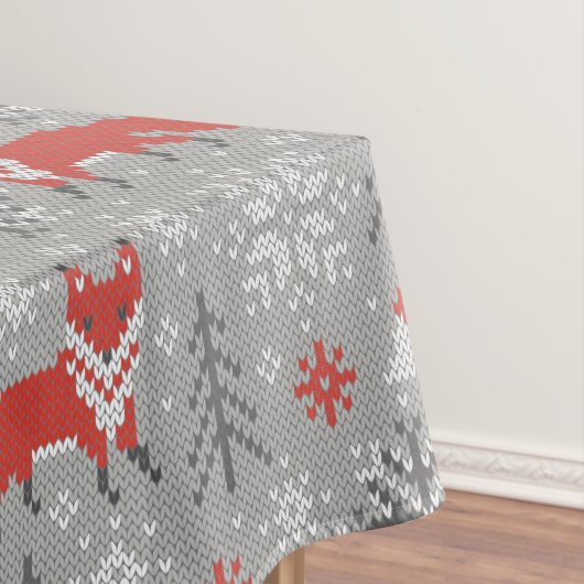 Vossen in het winterbos Scandinavische kerst Tafelkleed (Voorbeeld)