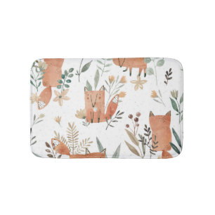 Vossen in weiden: Waterverf naadloos Badmat