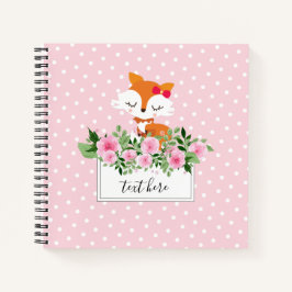 vossen, kleine vossenbossen, schattig notitieboek