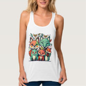 vossenfamilie tanktop (Voorkant)