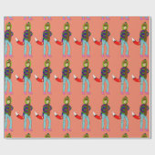 vossenmeisje cadeaupapier (Vlak)