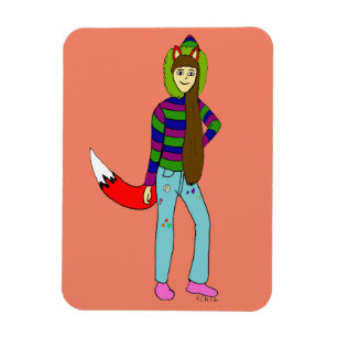 vossenmeisje magneet