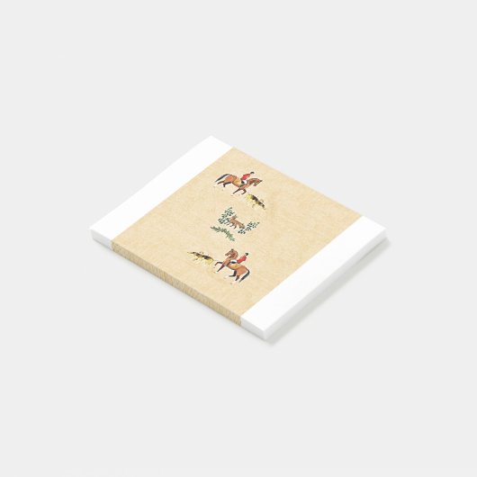 vossenvos en hond post-it® notes (Schuin)