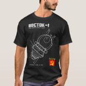 Vostok 1 Russisch ruimtevaartuig T-shirt (Voorkant)
