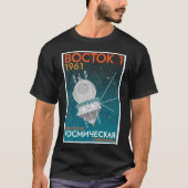 Vostok I. Sovjet-ruimteprogramma Retro (Russische  T-shirt (Voorkant)