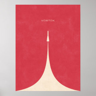 Vostok Rocket - Gewoon rood Poster