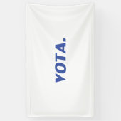 Vota stemmen in Spaans blauw wit modern politiek Spandoek (Verticaal)