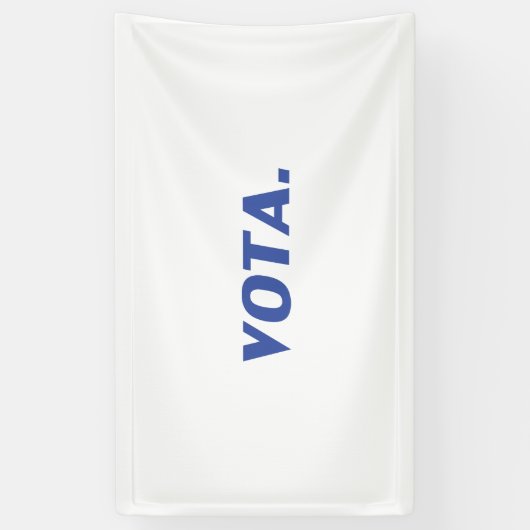 Vota stemmen in Spaans blauw wit modern politiek Spandoek (Verticaal)
