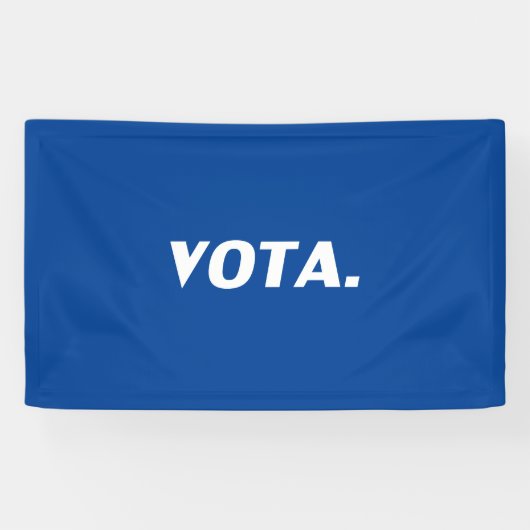 Vota stemmen in Spaans wit blauw modern politiek Spandoek (Horizontaal)
