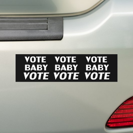 "vote bébé vote" - noir / blanc - Bumper Sticker (En voiture)