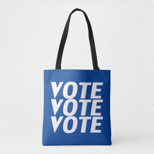 vote - bleu, blanc sac fourre-tout (Devant)