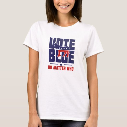 Vote Bleu Peu Importe Qui T-shirt (Devant)