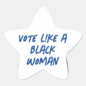 Vote Blue 2024 Comme Une Femme Noire Stickers (Devant)