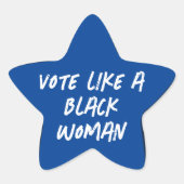 Vote Blue 2024 Comme Une Femme Noire Stickers (Devant)
