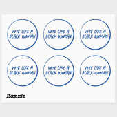 Vote Blue 2024 Comme Une Femme Noire Stickers Rond (Feuille)