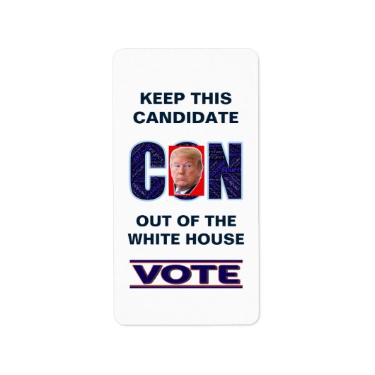 Vote Blue Resist 2024 Étiquette du rectangle prési (Devant)