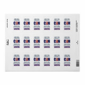 Vote Blue Resist 2024 Étiquette du rectangle prési (Feuille entière)