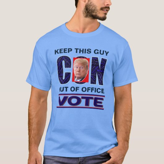 Vote Blue Resist 2024 Président Basic Dark T-Shirt (Devant)