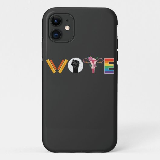 VOTE Books Uterus LGBT Support Case-Mate iPhone Case (Achterkant)