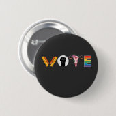 VOTE Books Uterus LGBT Support Ronde Button 5,7 Cm (Voorkant /achterkant)