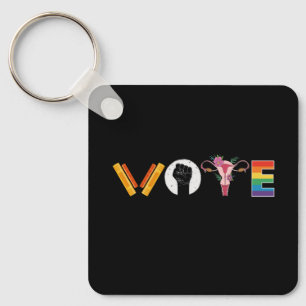 VOTE Books Uterus LGBT Support Sleutelhanger