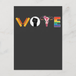 VOTE Books Uterus LGBT Support Uitnodiging Briefkaart