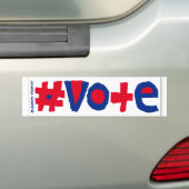 #vote Bumpersticker/Red White en Blue Bumpersticker (Op auto)