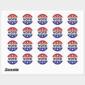 Vote Button 6 Stars Ronde Sticker (Vel)
