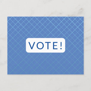 Vote Carte postale - blanc sur bleu
