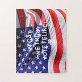 Vote cat avec American Flag Puzzle (Vertical)