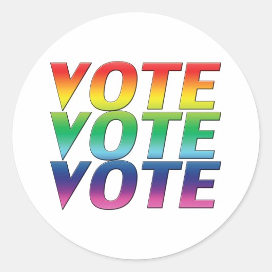 vote - couleurs arc-en-ciel autocollants (Devant)