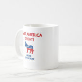 Vote Democrat Pro-Democracy Coffee Mug (Devant gauche)