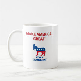 Vote Democrat Pro-Democracy Coffee Mug Koffiemok
