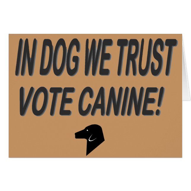 Vote Dog avec Black Text (Devant horizontal)