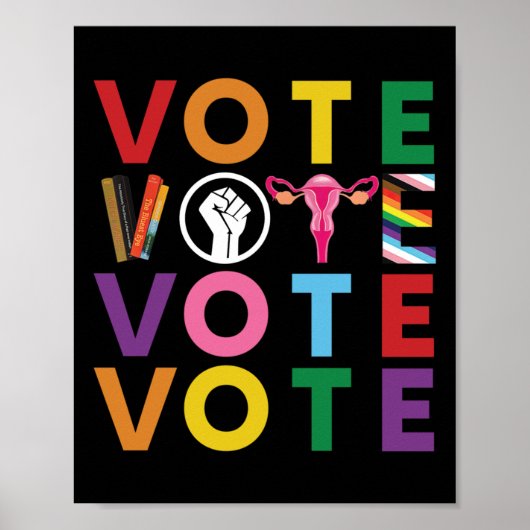 Vote Equality Progress-Sticker 1 Poster (Voorkant)