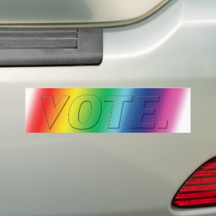 vote fierté couleurs arc-en-ciel - Sticker pare-ch