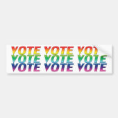 vote fierté rainbow flag couleurs Bumper Sticker (Devant)
