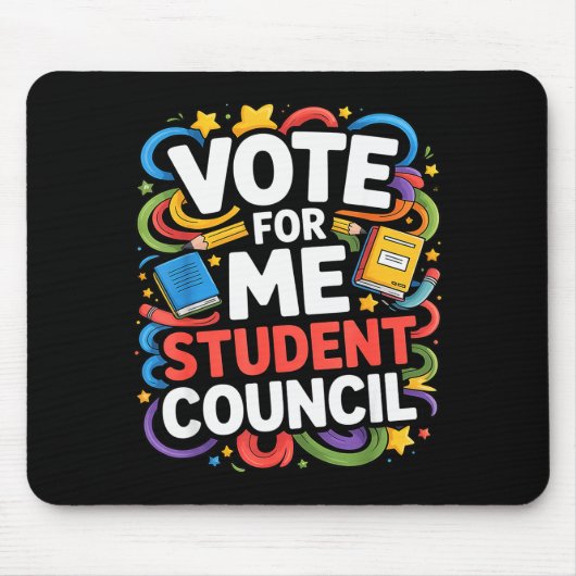 Vote For Me Student Council Great Vibes School Ele Muismat (Voorkant)