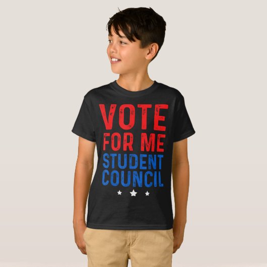 Vote For Me Student Council T-shirt (Voorkant volledig)