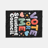 Vote For Me Student Council Vibes School Election Fleece Deken (Voorkant (Horizontaal))