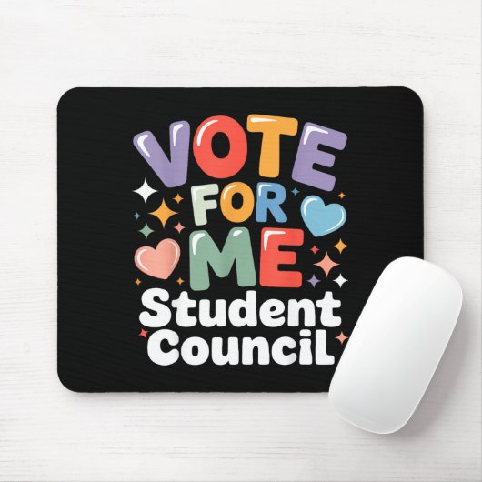 Vote For Me Student Council Vibes School Election Muismat (Met muis)