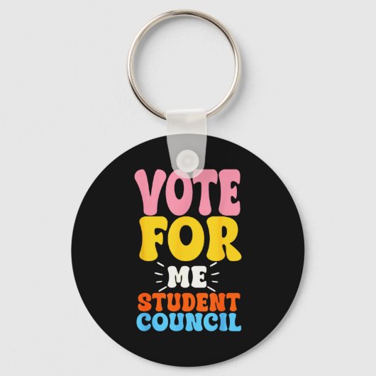 Vote For Me Student Council Youth Cool School Elec Sleutelhanger (Voorkant)