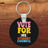 Vote For Me Student Council Youth Cool School Elec Sleutelhanger (Voorkant)