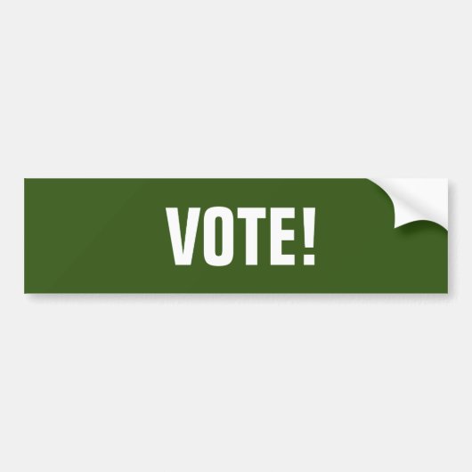 Vote Green Bumper Sticker (Devant)